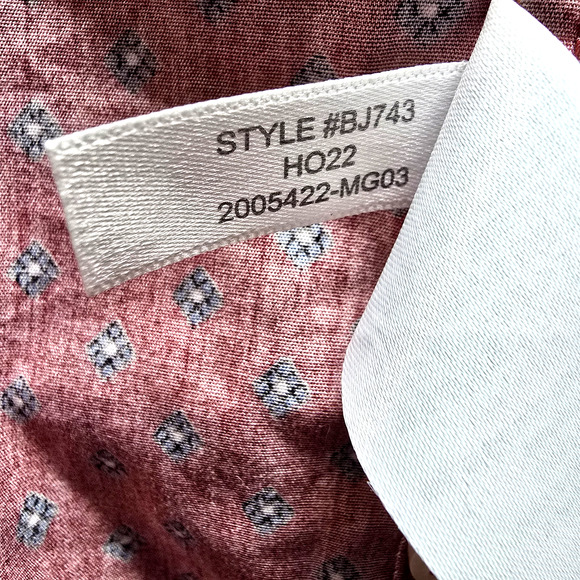 J Crew Mens Secret Wash Re-Imagined Red Cotton Shirt Classic Mens SIZE XLT - Picture 8 of 8